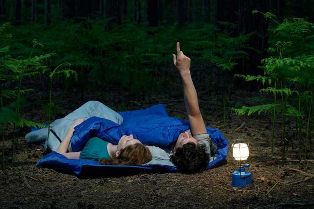 Campinglampe in freier Natur