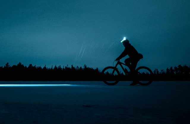 Strinlampe beim Radfahren